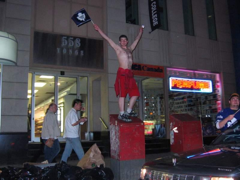 Downtown Toronto after Leafs won the Quarter Finals 54.JPG